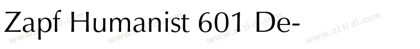 Zapf Humanist 601 De字体转换